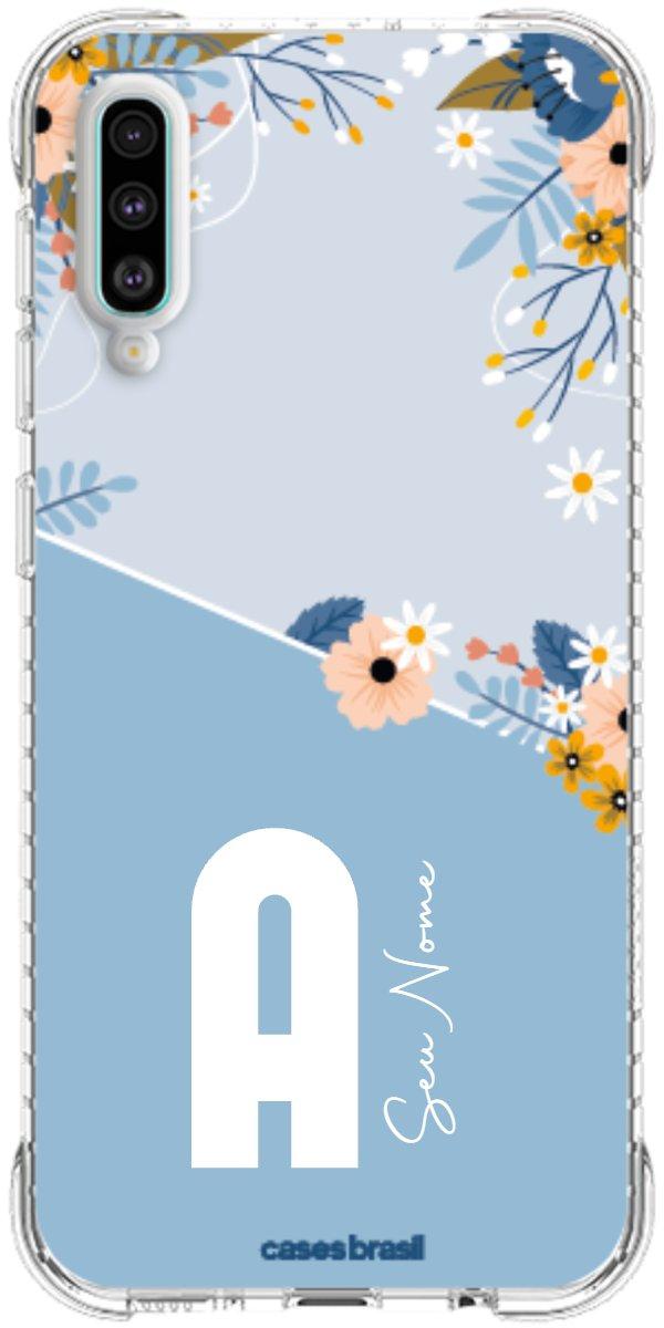Capinha para Celular Ramo de Flores Azul