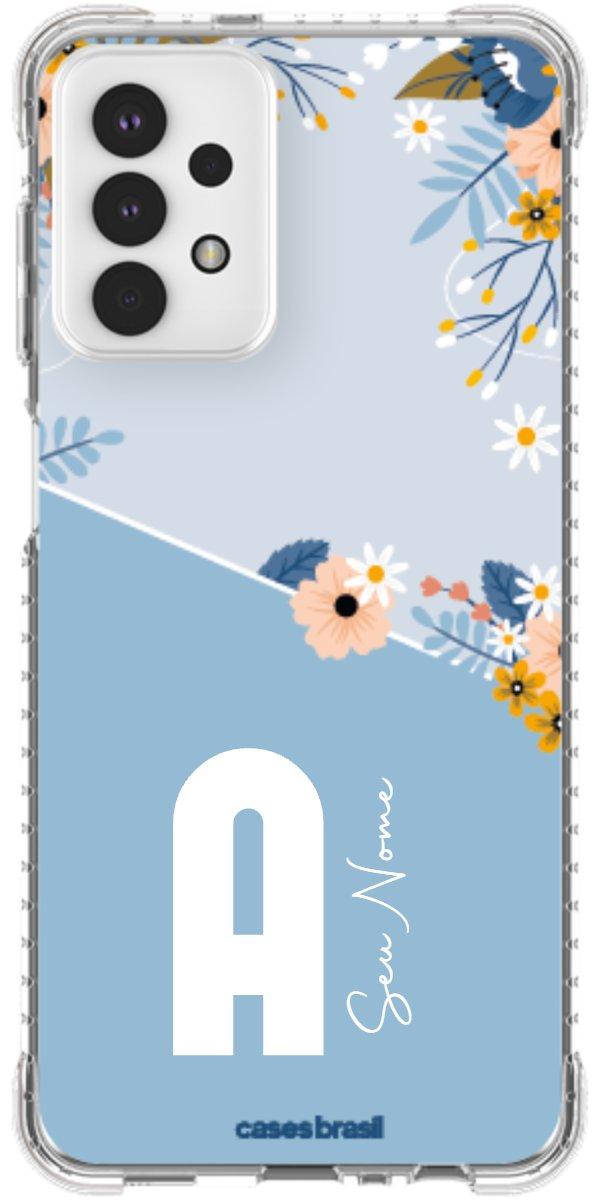 Capinha para Celular Ramo de Flores Azul