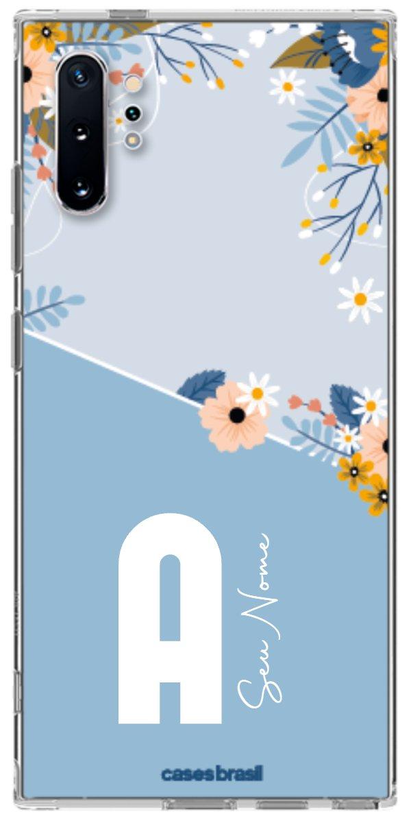 Capinha para Celular Ramo de Flores Azul