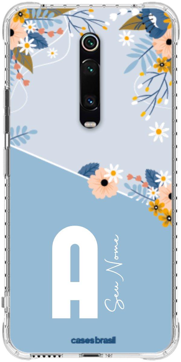 Capinha para Celular Ramo de Flores Azul