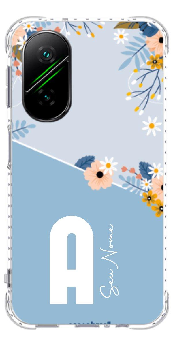 Capinha para Celular Ramo de Flores Azul