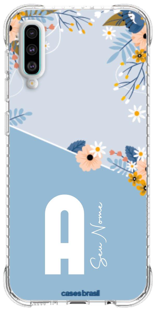 Capinha para Celular Ramo de Flores Azul
