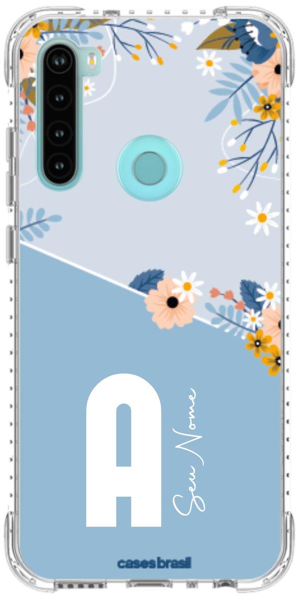 Capinha para Celular Ramo de Flores Azul