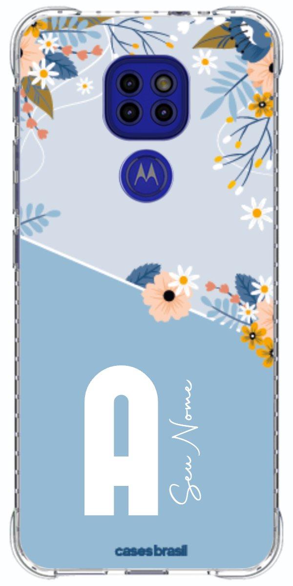 Capinha para Celular Ramo de Flores Azul