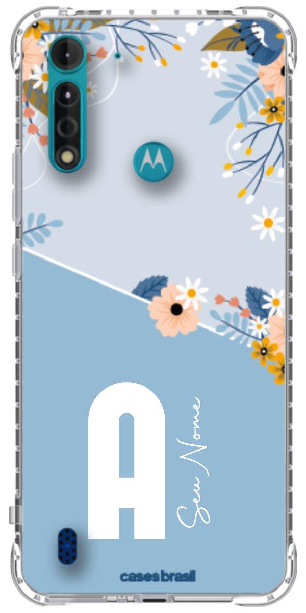 Capinha para Celular Ramo de Flores Azul