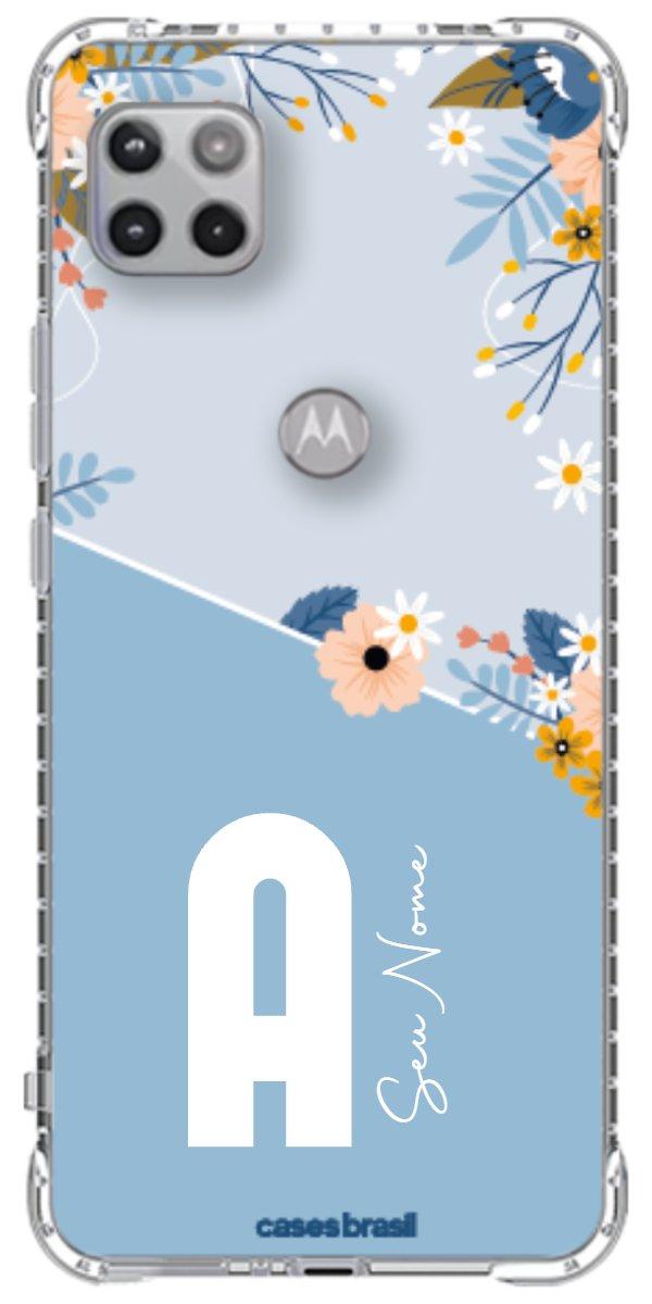 Capinha para Celular Ramo de Flores Azul