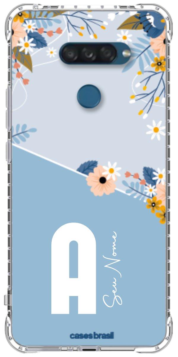 Capinha para Celular Ramo de Flores Azul