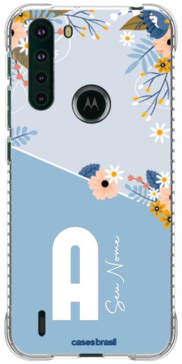 Capinha para Celular Ramo de Flores Azul