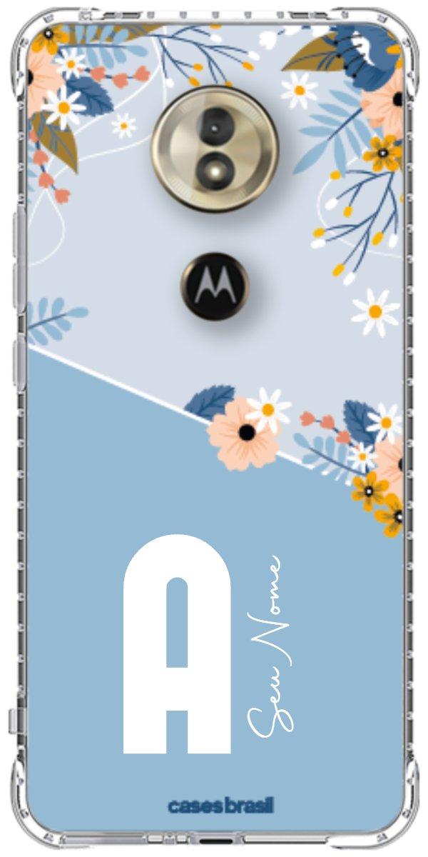 Capinha para Celular Ramo de Flores Azul