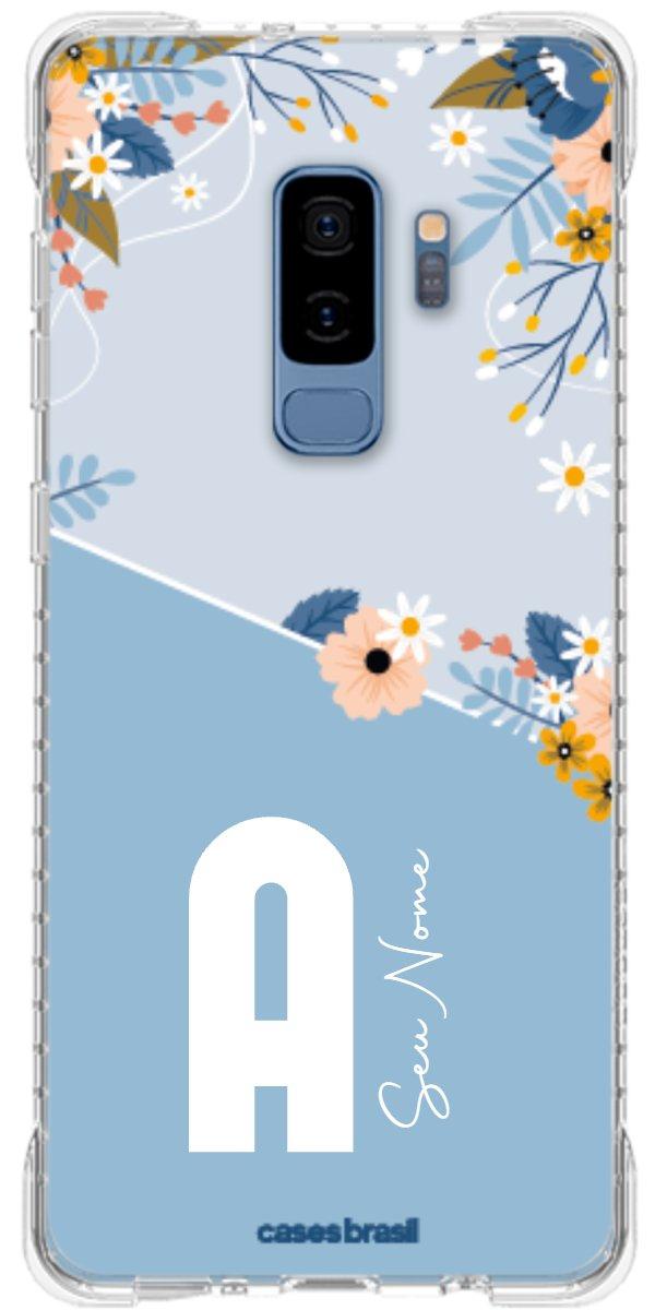Capinha para Celular Ramo de Flores Azul