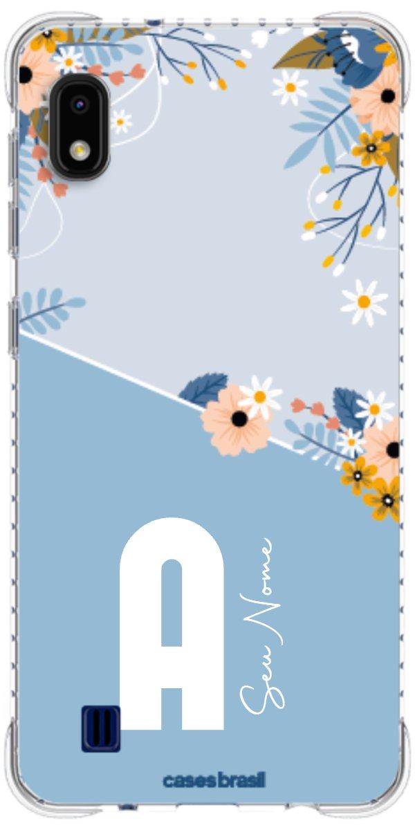 Capinha para Celular Ramo de Flores Azul