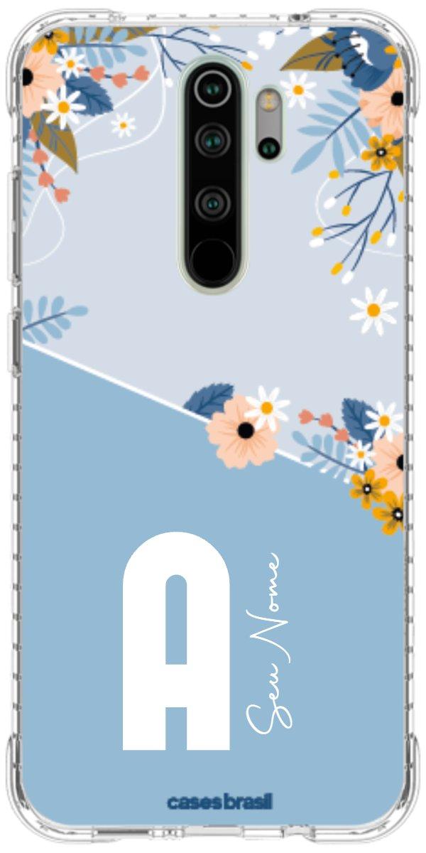Capinha para Celular Ramo de Flores Azul