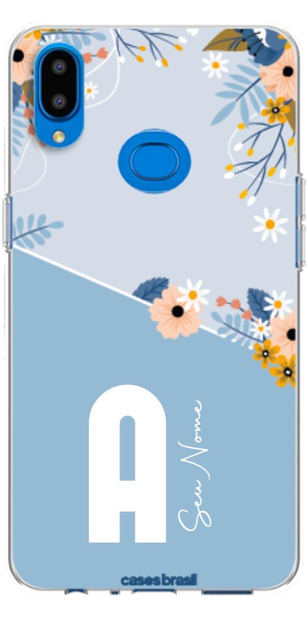 Capinha para Celular Ramo de Flores Azul