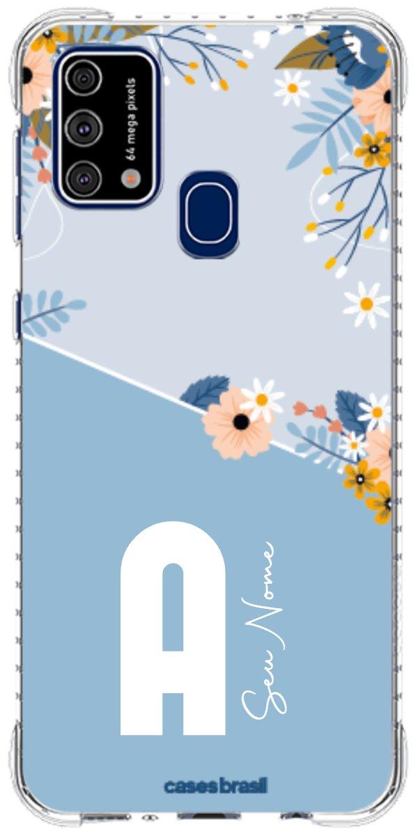 Capinha para Celular Ramo de Flores Azul