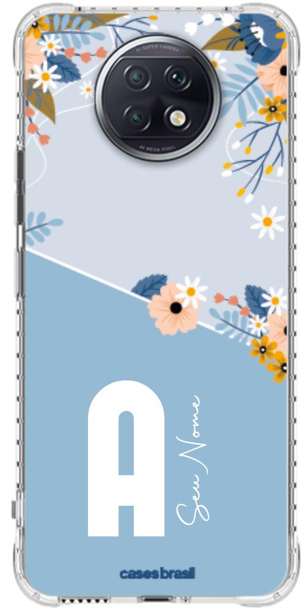 Capinha para Celular Ramo de Flores Azul