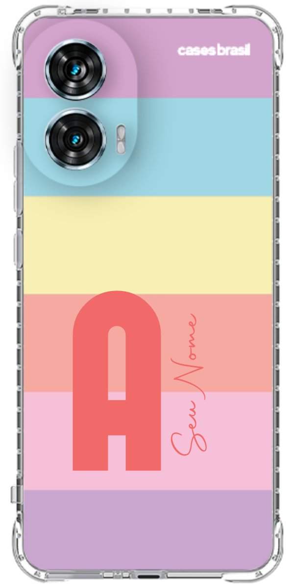 Capinha para Celular Arco-íris Cores Pastel