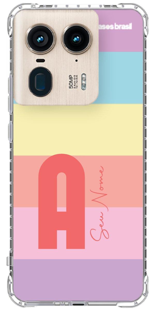 Capinha para Celular Arco-íris Cores Pastel