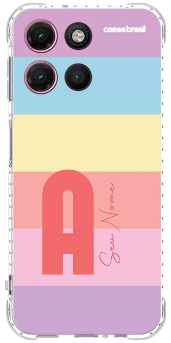 Capinha para Celular Arco-íris Cores Pastel