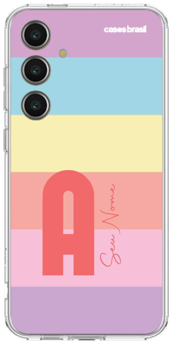 Capinha para Celular Arco-íris Cores Pastel