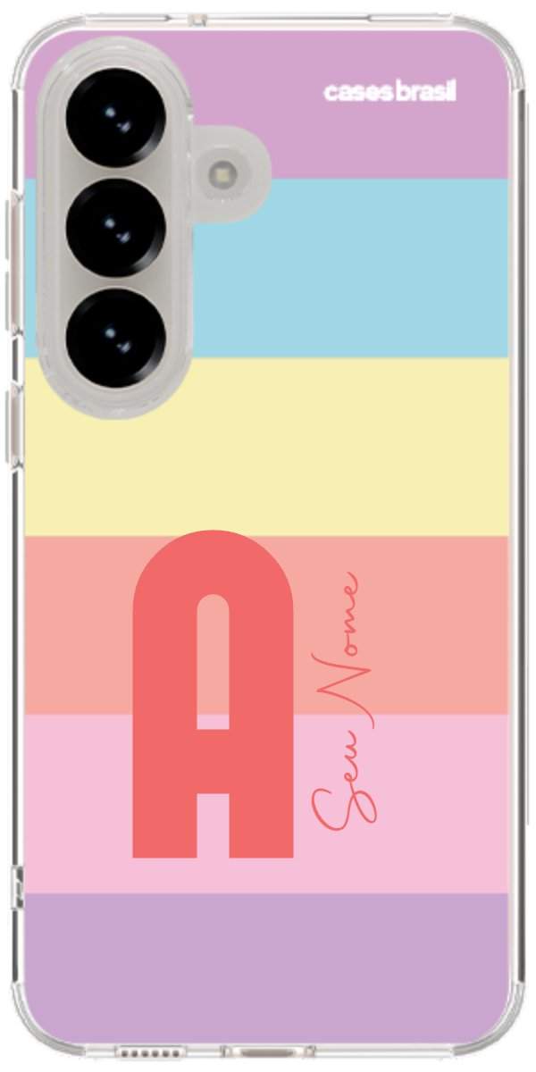 Capinha para Celular Arco-íris Cores Pastel