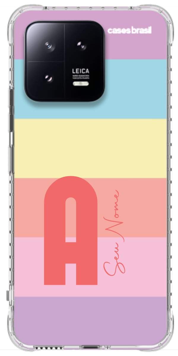 Capinha para Celular Arco-íris Cores Pastel