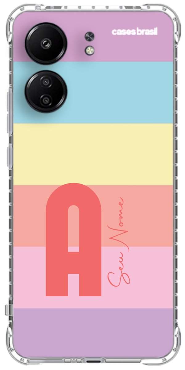 Capinha para Celular Arco-íris Cores Pastel