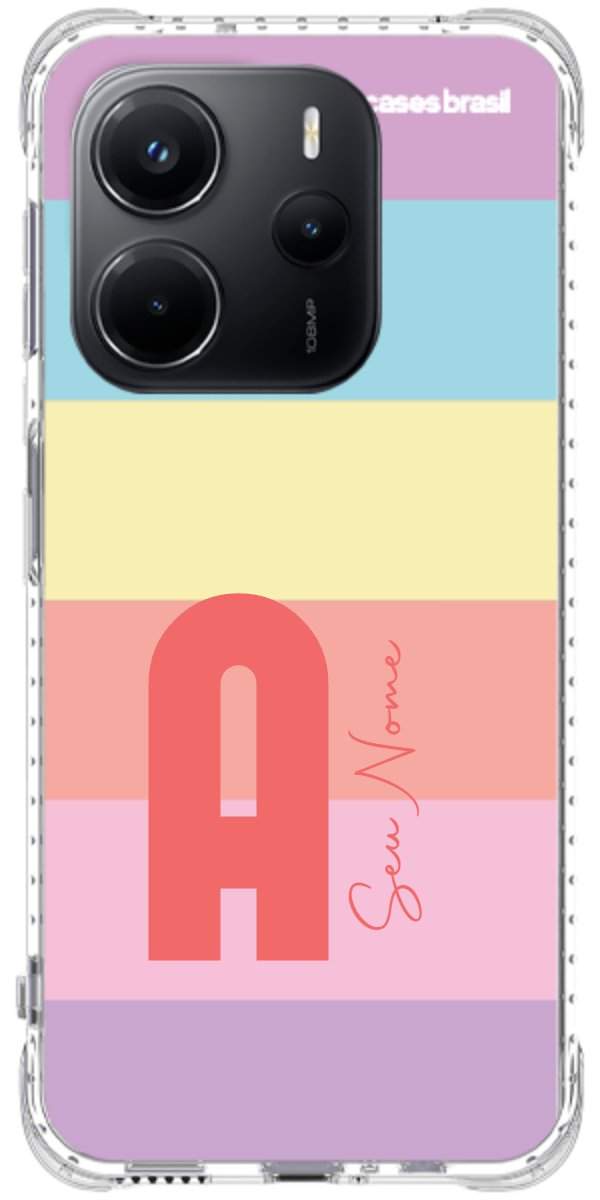 Capinha para Celular Arco-íris Cores Pastel