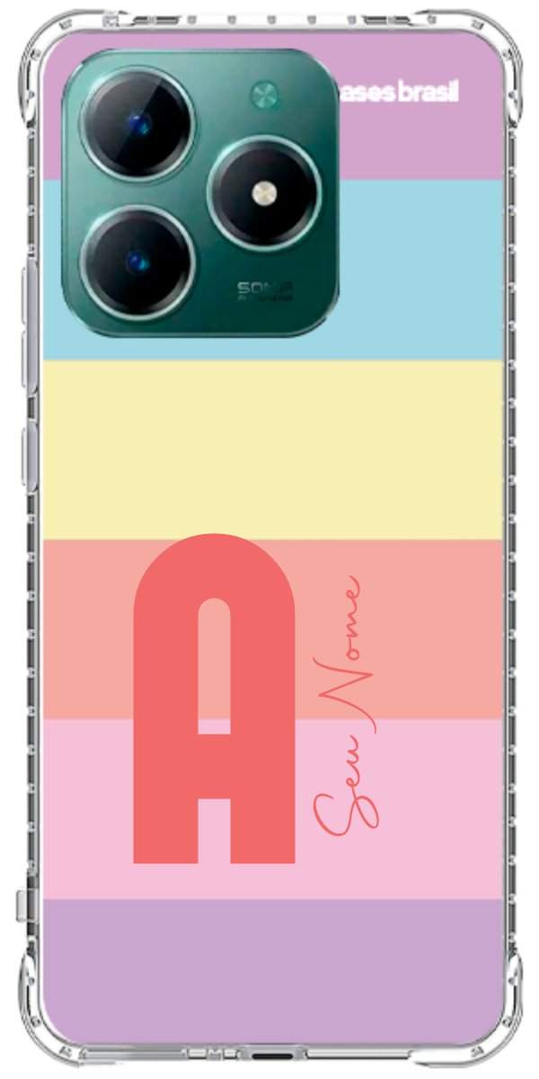 Capinha para Celular Arco-íris Cores Pastel