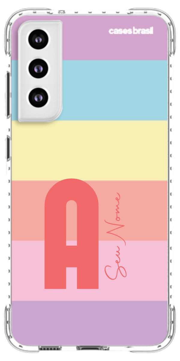 Capinha para Celular Arco-íris Cores Pastel