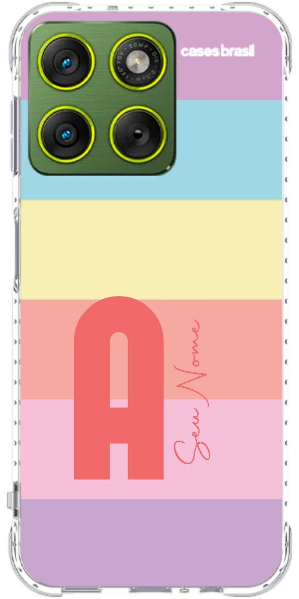 Capinha para Celular Arco-íris Cores Pastel
