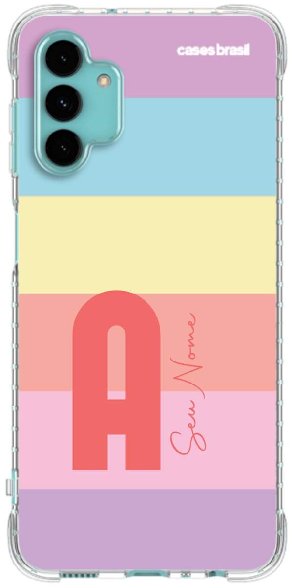 Capinha para Celular Arco-íris Cores Pastel