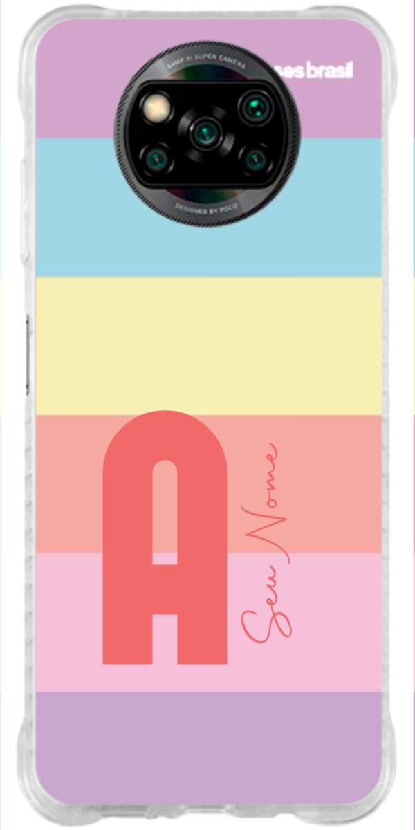 Capinha para Celular Arco-íris Cores Pastel