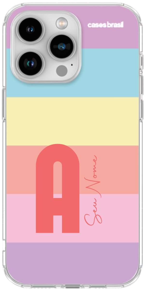 Capinha para Celular Arco-íris Cores Pastel