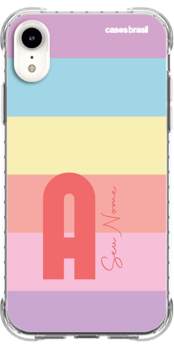 Capinha para Celular Arco-íris Cores Pastel