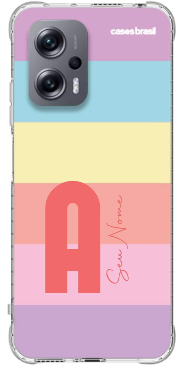 Capinha para Celular Arco-íris Cores Pastel