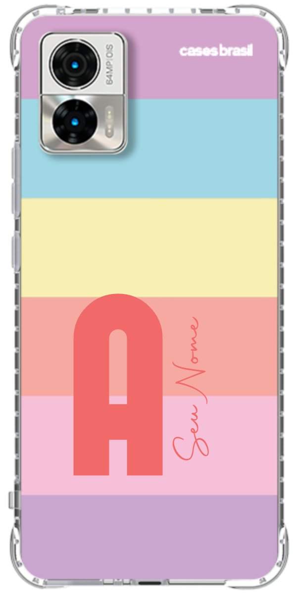 Capinha para Celular Arco-íris Cores Pastel