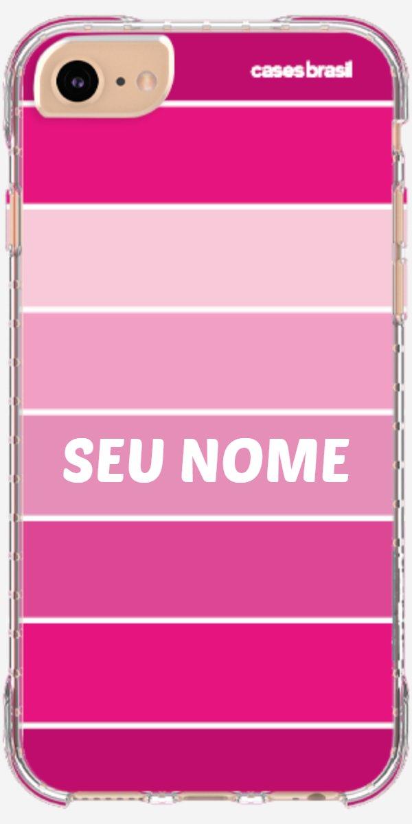 Capinha para Celular Faixas Tons de Rosas