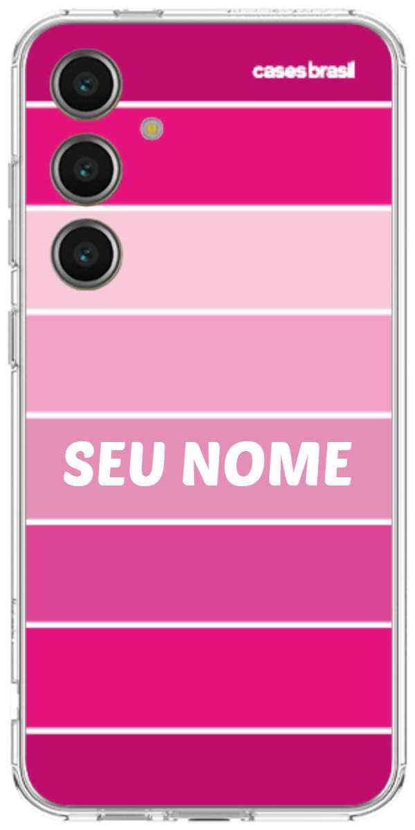 Capinha para Celular Faixas Tons de Rosas