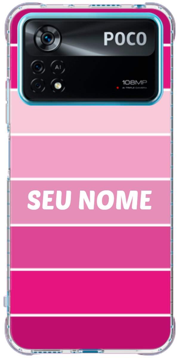 Capinha para Celular Faixas Tons de Rosas