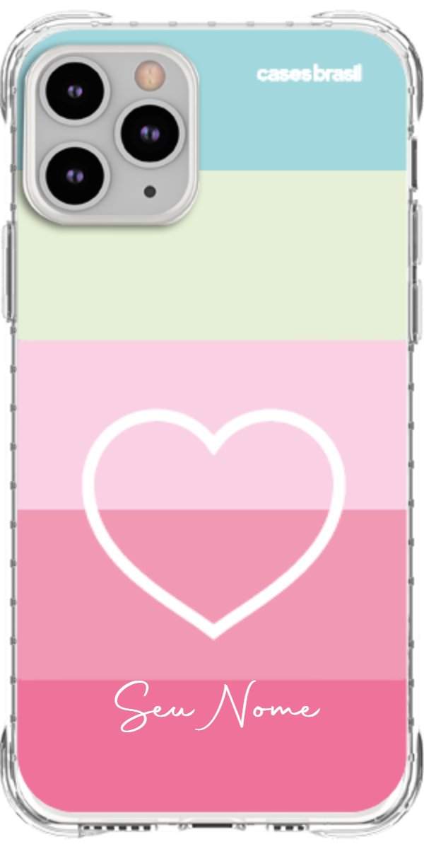 Capinha para Celular Coração delicado Arco-íris