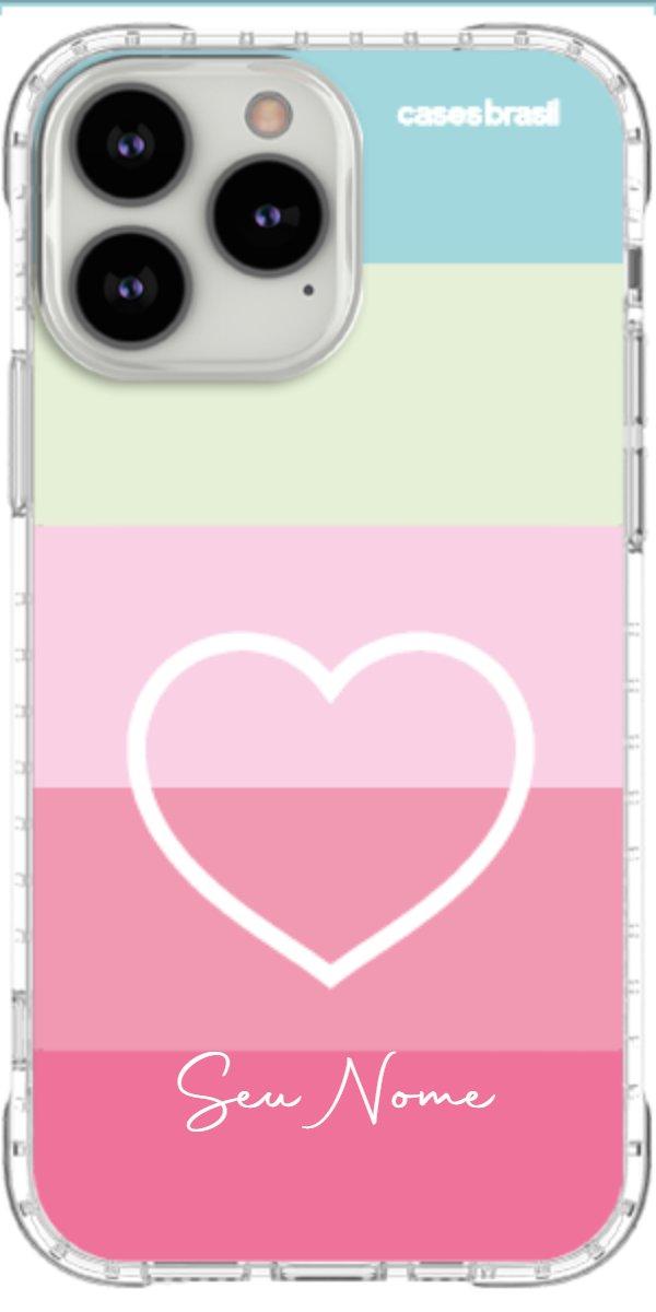 Capinha para Celular Coração delicado Arco-íris