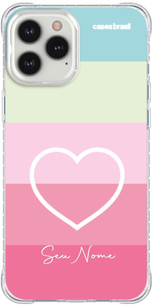 Capinha para Celular Coração delicado Arco-íris