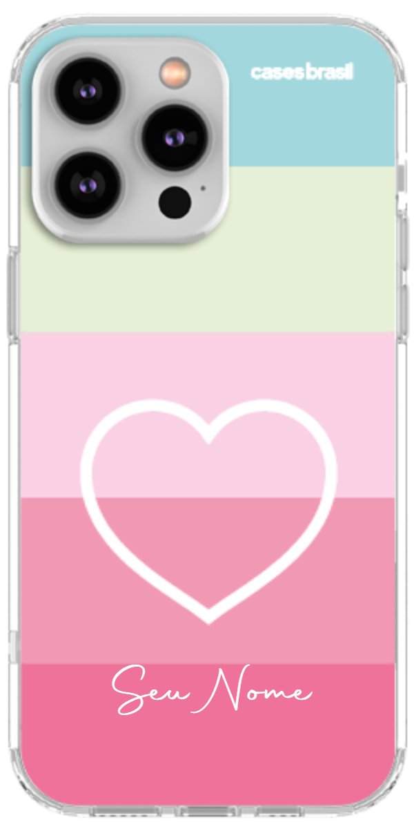Capinha para Celular Coração delicado Arco-íris