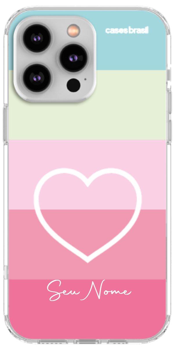 Capinha para Celular Coração delicado Arco-íris