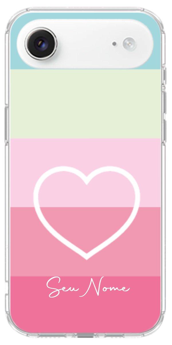 Capinha para Celular Coração delicado Arco-íris