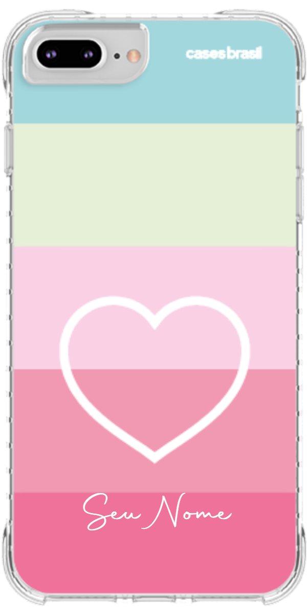 Capinha para Celular Coração delicado Arco-íris
