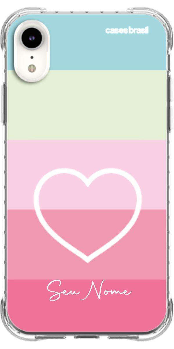 Capinha para Celular Coração delicado Arco-íris