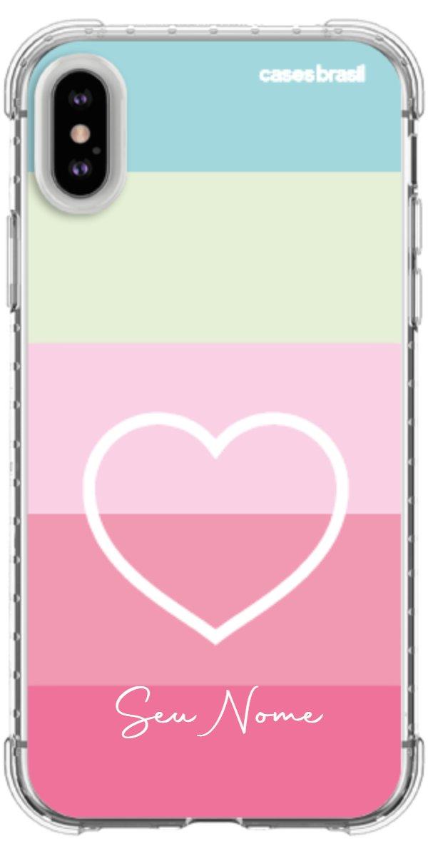 Capinha para Celular Coração delicado Arco-íris