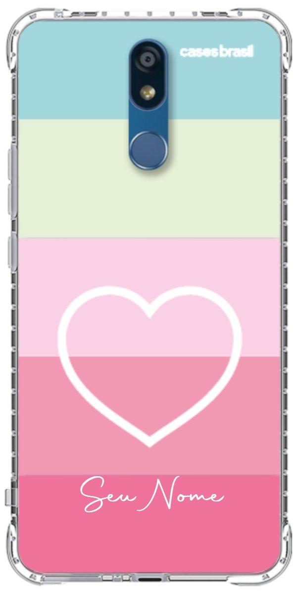 Capinha para Celular Coração delicado Arco-íris