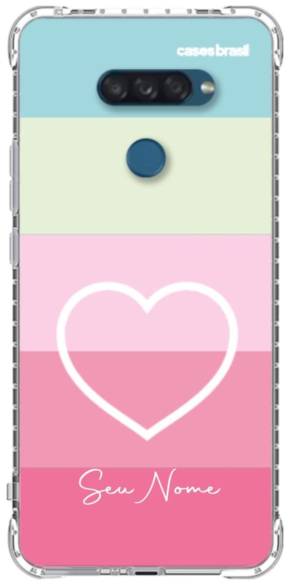 Capinha para Celular Coração delicado Arco-íris